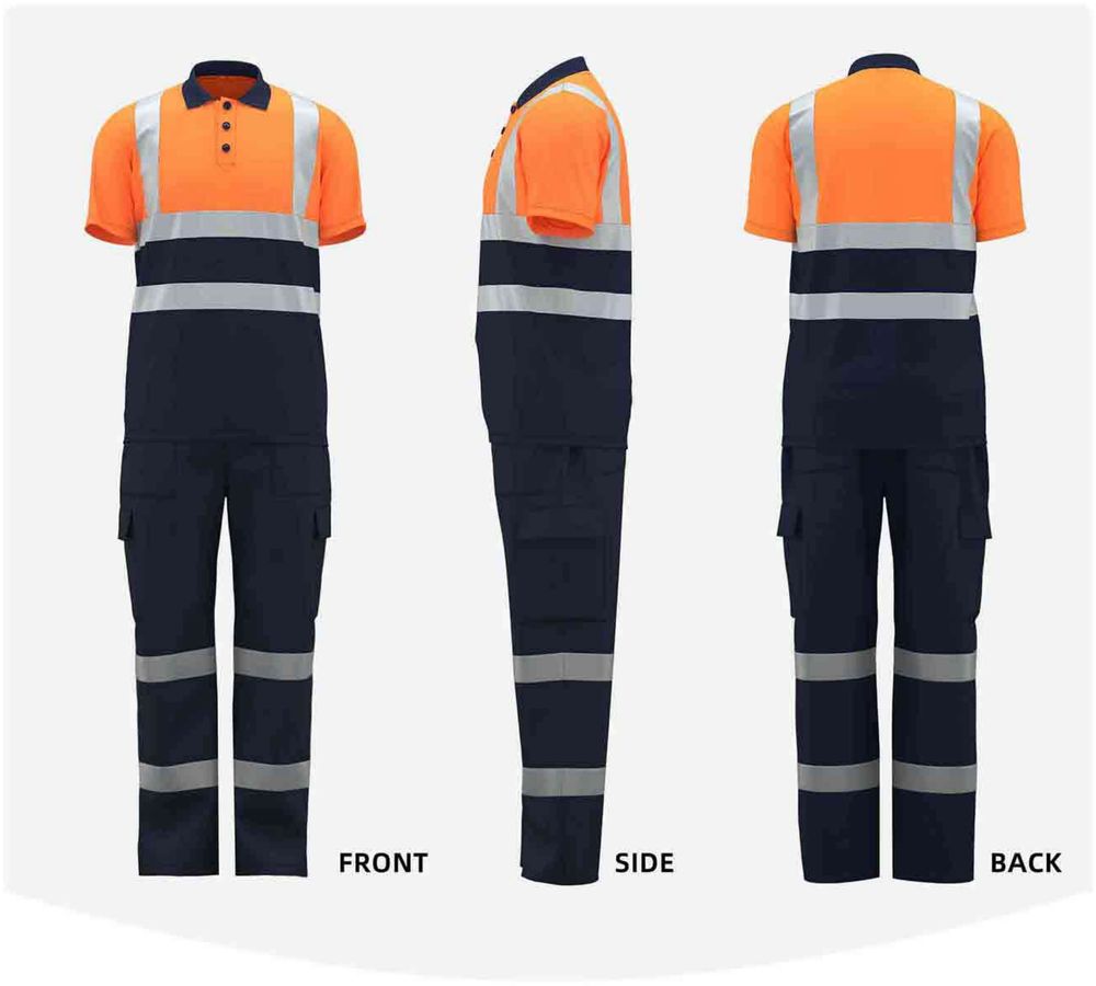 고시인성 속건 배색 폴로 세트 (반팔) / Hi-Vis Quick-Dry Polo Set, Short Sleeve