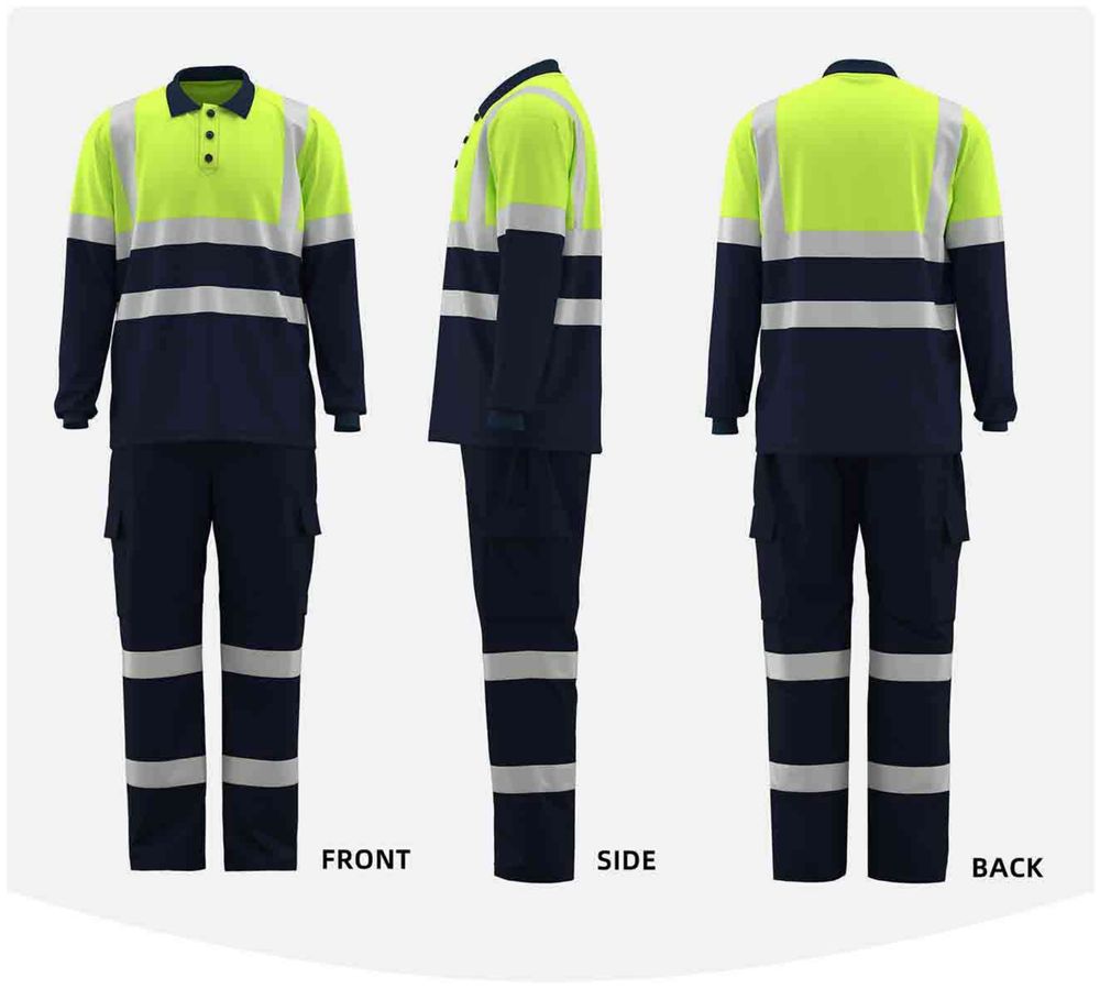 고시인성 속건 배색 폴로 세트 (긴팔) / Hi-Vis Quick-Dry Polo Set, Long Sleeve