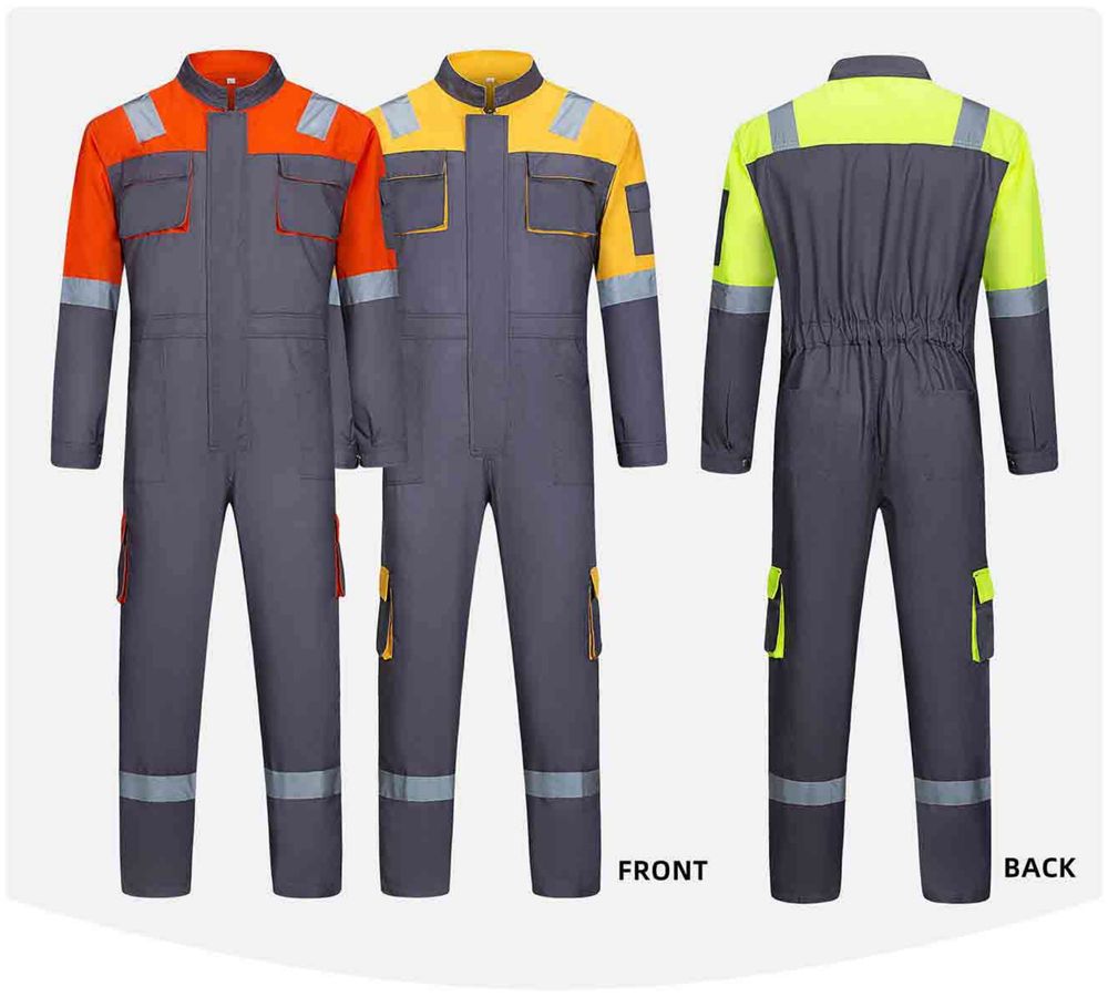 어깨 배색 커버올 / Color-Block Shoulder Coverall