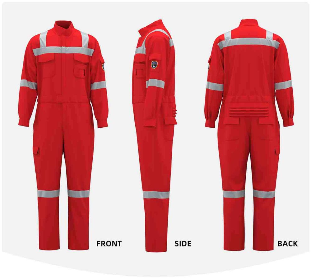 방염 스냅 커버올 / Flame-Retardant Snap-Front Coverall