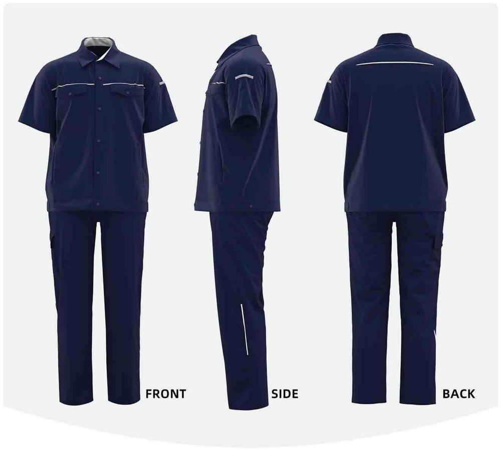 반팔 셔츠칼라 작업복 세트 / Short-Sleeve Shirt-Collar Work Set