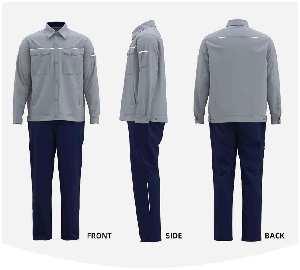 긴팔 셔츠칼라 하계 작업복 세트 / Long-Sleeve Shirt-Collar Summer Set