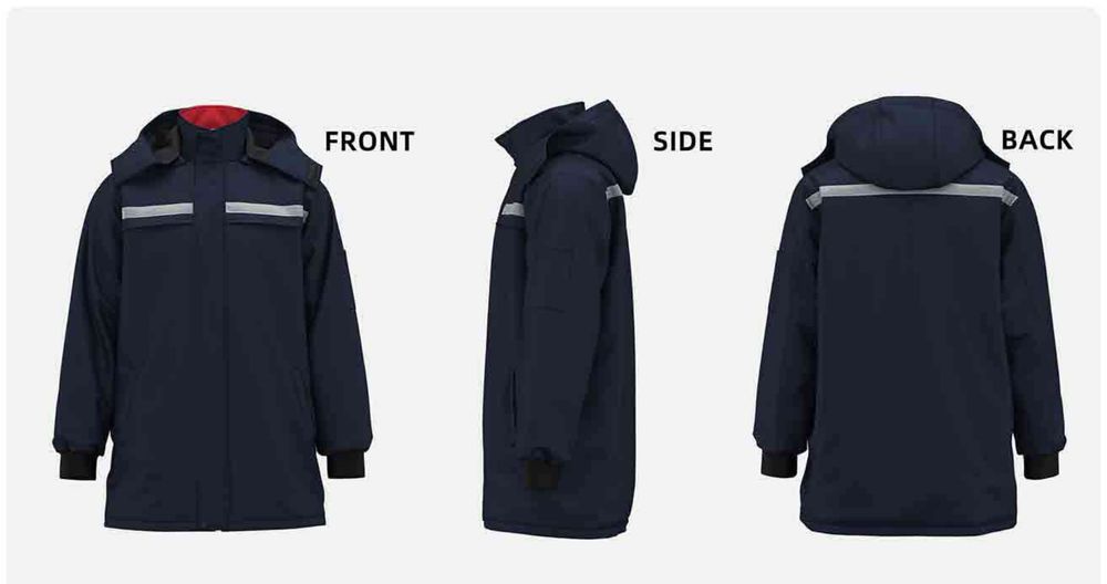 반사 테이프 중기장 패딩 점퍼 (일체형) / Reflective Mid-Length Padded Jacket, One-Piece
