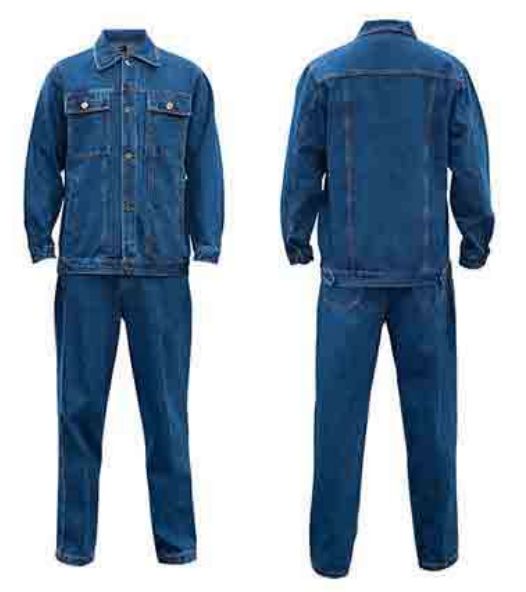 헤비 면 단추 데님 세트 / Heavy Cotton Button Denim Set