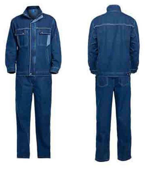 스트레치 데님 지퍼 작업복 세트 / Stretch Denim Zip Work Set