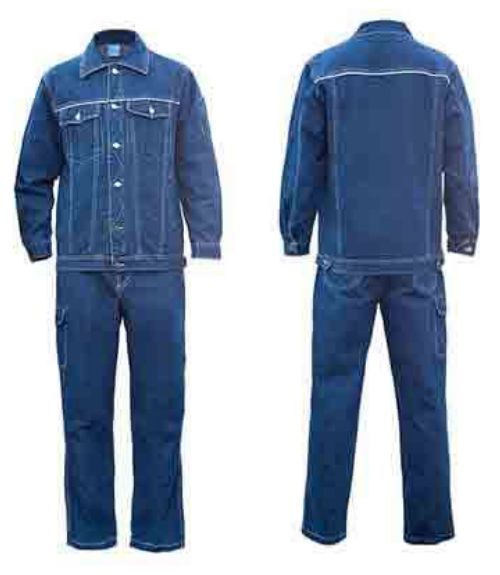 스트레치 데님 단추 작업복 세트 / Stretch Denim Button Work Set