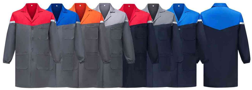 긴팔 투톤 가운 / Long-Sleeve Two-Tone Coat