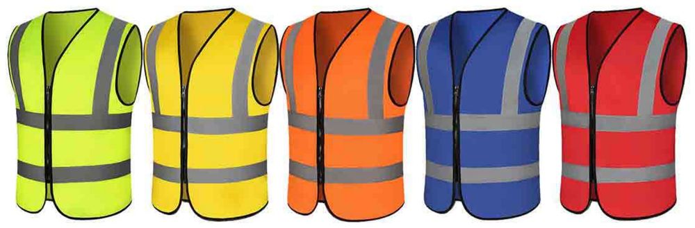 반사 안전조끼 (가로2·세로2 테이프) / Reflective Safety Vest, 2+2 Tape