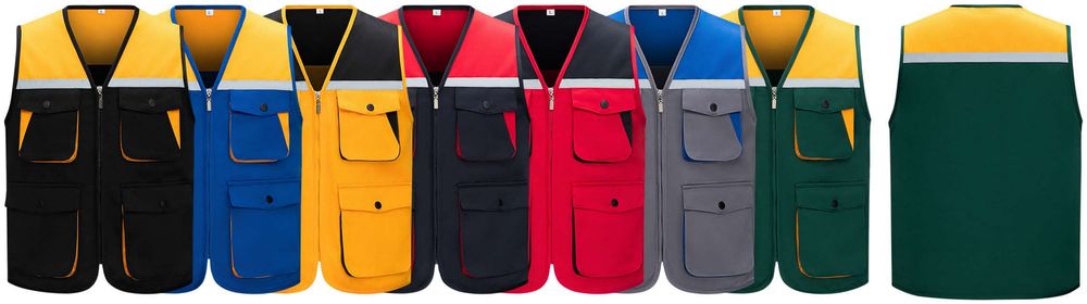 반사 테이프 배색 조끼 / Reflective Color-Block Vest