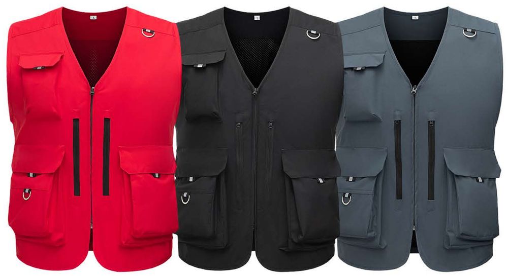 더블 세로지퍼 빅포켓 조끼 / Double Vertical-Zip Big-Pocket Vest