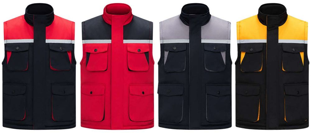 배색 패딩 조끼 / Color-Block Padded Vest